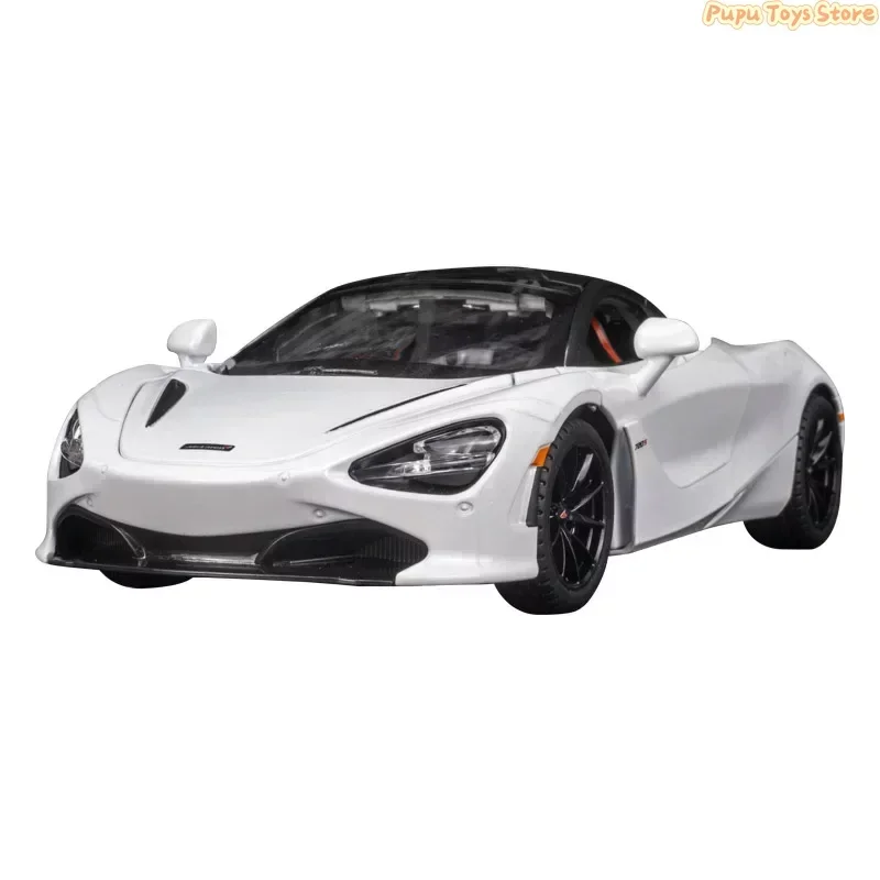 

1:24 McLaren 720S модель спортивного автомобиля из сплава паука, литой звук, Супер гоночный подъемный хвост, популярный автомобиль, колесо, подарки