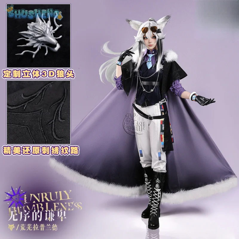 

Костюм для косплея Lappland Saluzzo из игры Arknights, высококачественный комплект: пальто, парик, обувь, реквизит, униформа, костюм для Хэллоуина и карнавала, для женщин и мужчин.