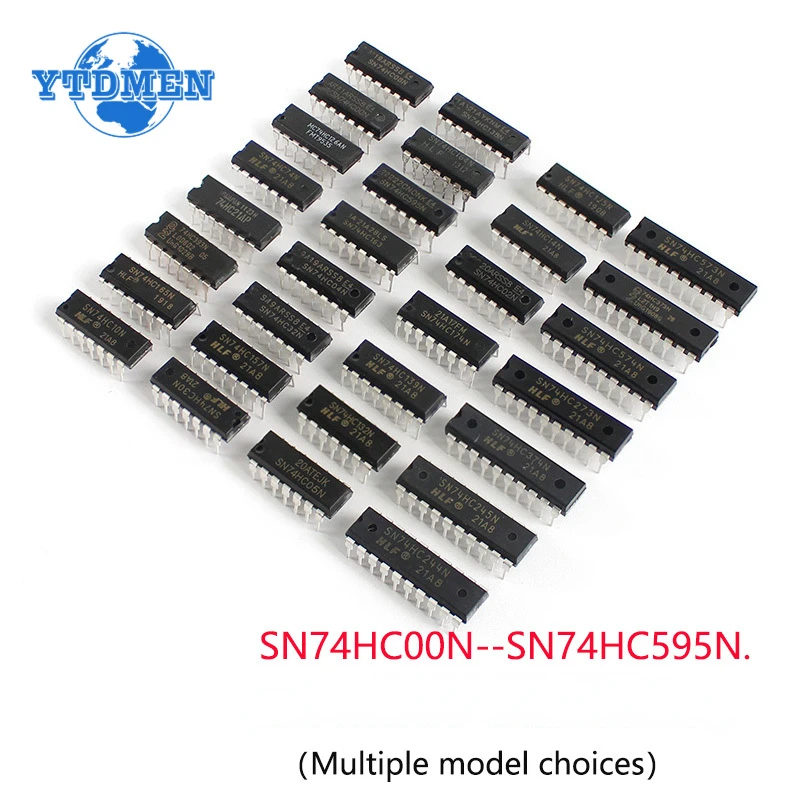 

10PCS SN74HC00N SN74HC04N SN74HC08N SN74HC10N SN74HC21N SN74HC30N SN74HC74N SN74HC139N SN74HC595N DIP IC Chipset Free Shipping