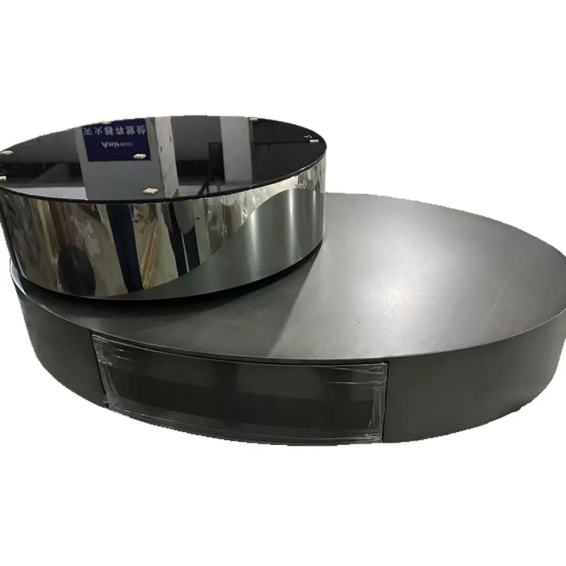 

Italian light luxury coffee table living room household small apartment stainless steel oval coffee