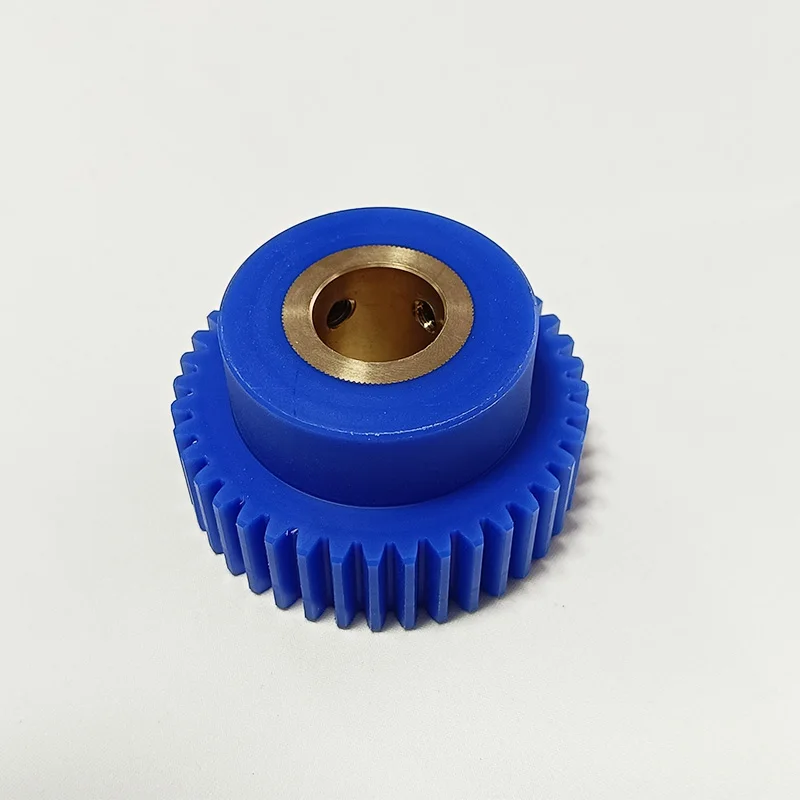 40 Teeth 84x25x46mm Blue Plastic Gear For Printing Machine Spare Part