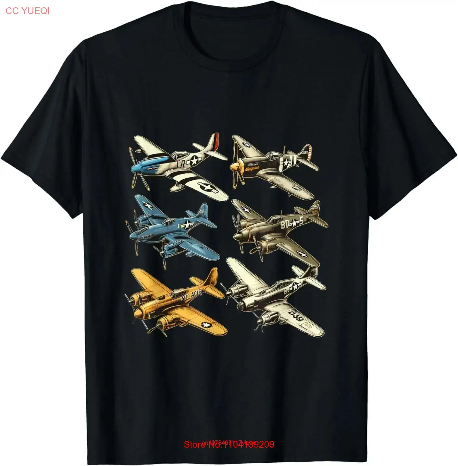 NEW LIMITED WW2 Warplane B 17 P51 Mustang F4U Corsair P40 Warhawk T Shirt S 3XL long or short sleeves