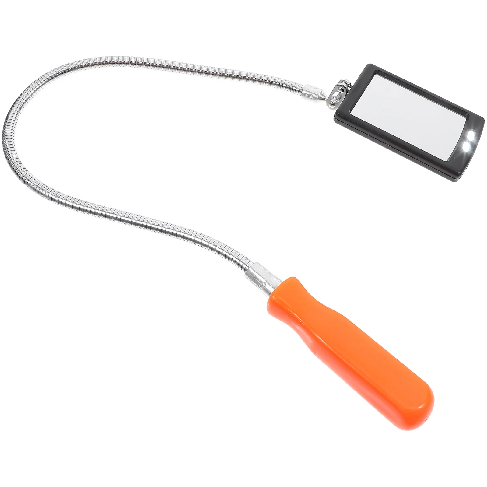 

Inspection Mirror LED Light Flexible 360 Degree Rotating Stainless Steel Auto Mechanic Tool Enhanced Visibility Inspection Tool