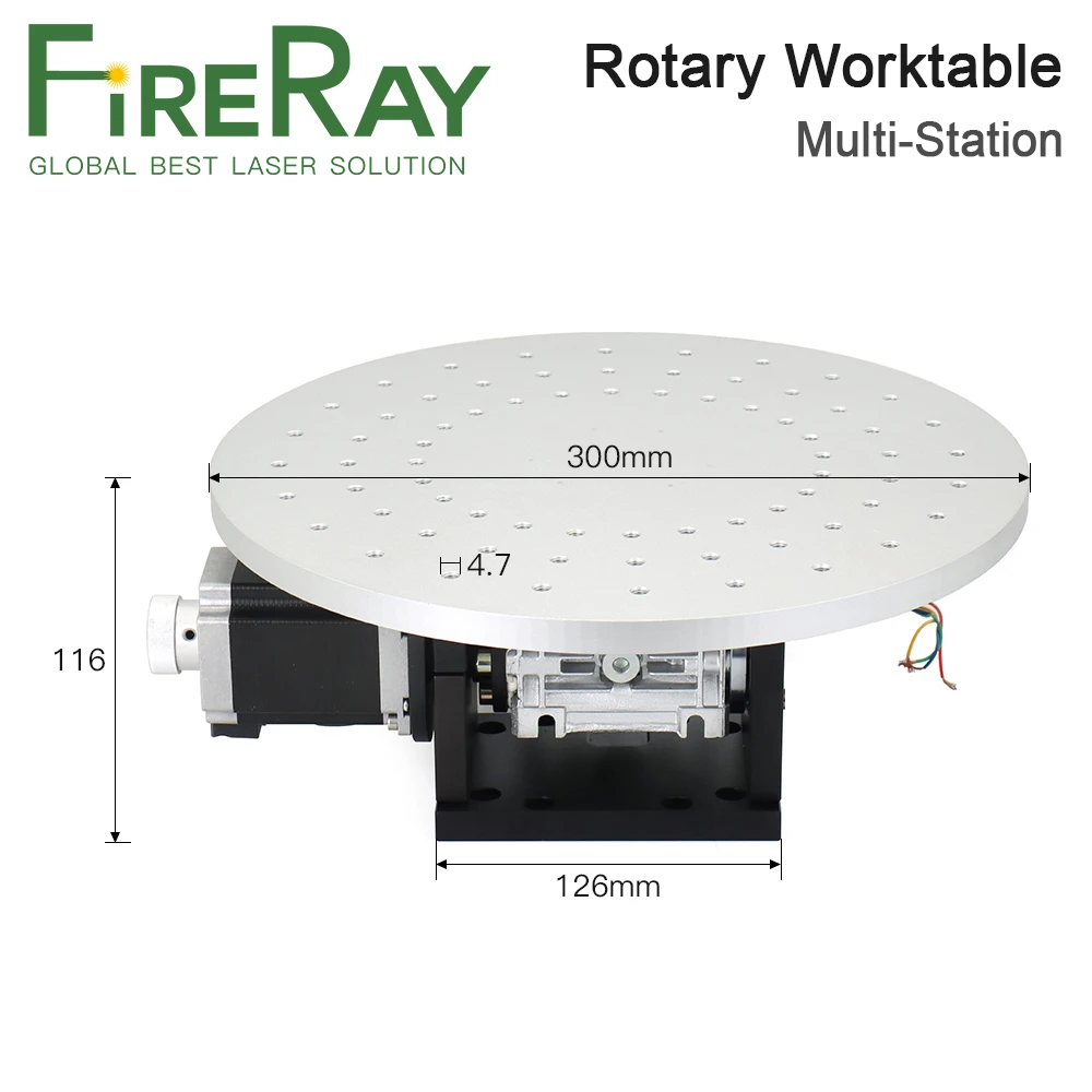 Fireray Multi-station Rotary Worktable for Fiber Laser Co2 Laser Makring Machine