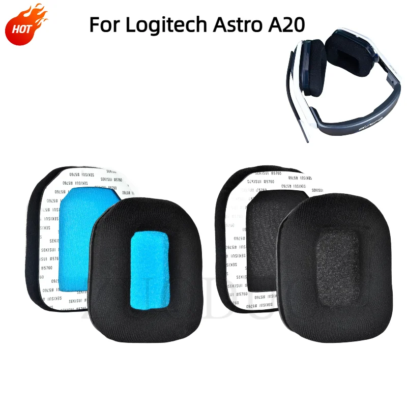 

Replacement Velvet Memory Sponge Ear Pads For Logitech Astro A20 Headphones Soft Foam Cushion Cover Earpads Headset Repair