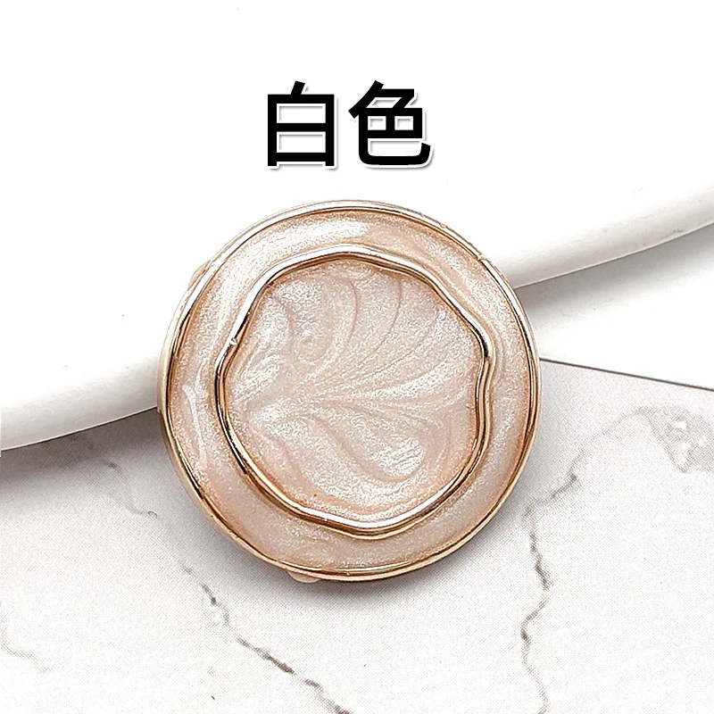 Neue Ankunft Gold Blume Harz Tasten Für Handarbeit Kleidung Frauen Mantel Anzug Strickjacke 6PCS 18MM/21MM/25MM Nähen Taste – Detail 16