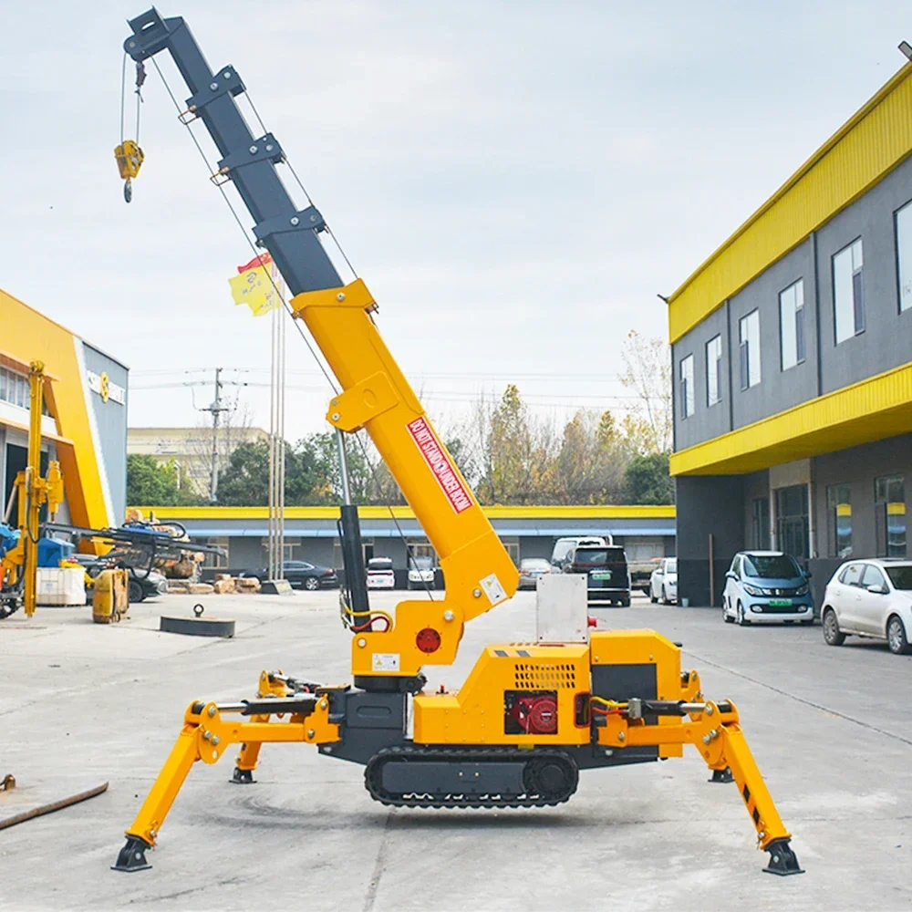 High Efficiency 1.6 Ton Hydraulic Mini Crawler Spider Crane Diesel Construction Machine Spider Crane for Sale