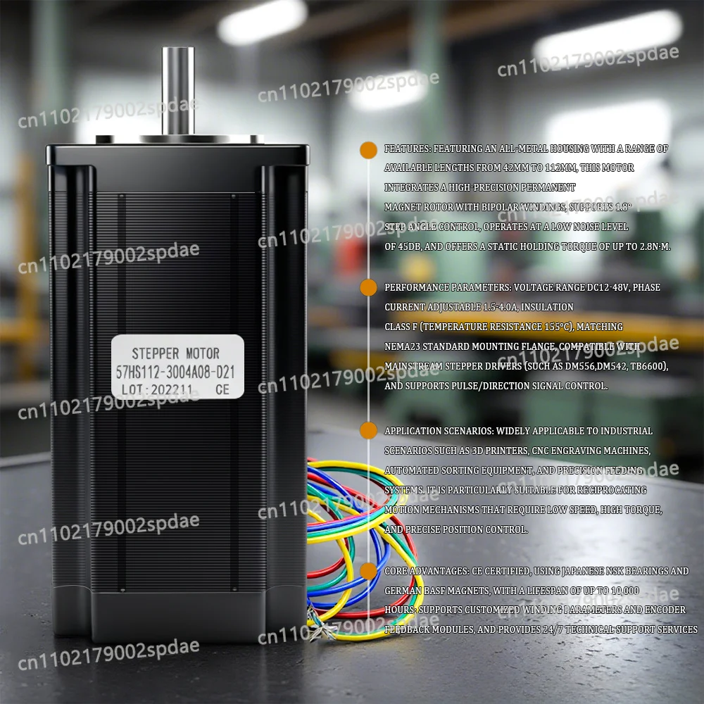 High Torque Stepper Motor 1.2Nm 2.2Nm 3Nm 425oz.in For CNC Milling Lathe Router Automation Machine
