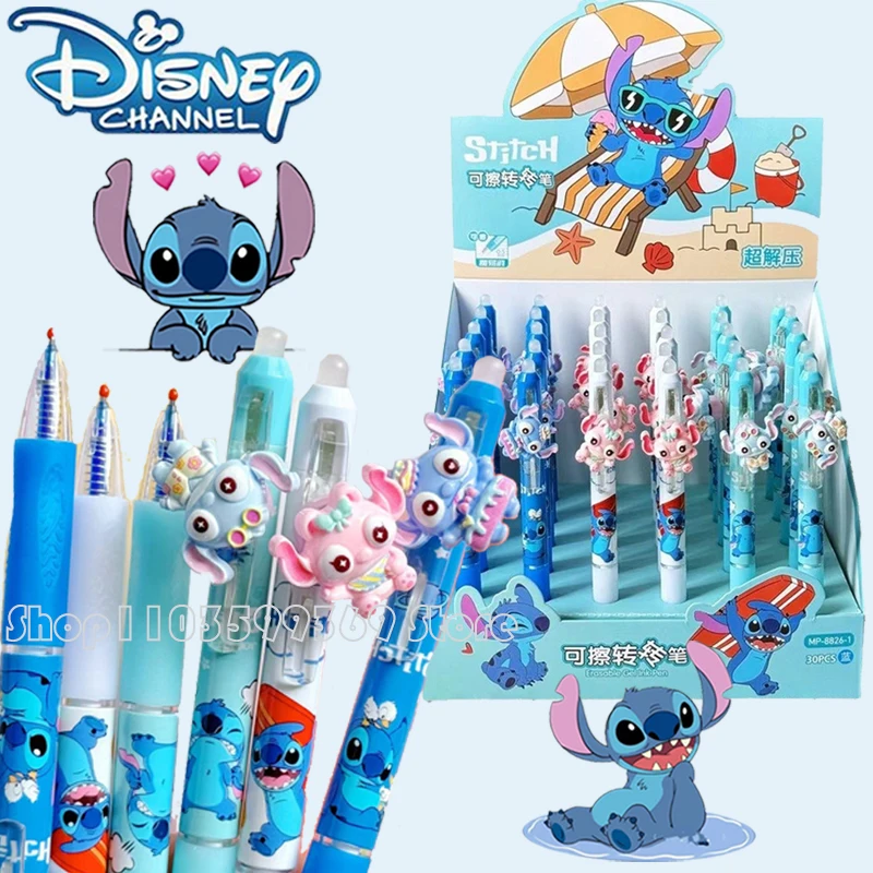 

Hot Disney Stitch Gel Pen Cartoon Cute Press Erasable Pen Lilo & Stitch Students Pen 0.5mm Learning Stationery Holiday Gifts