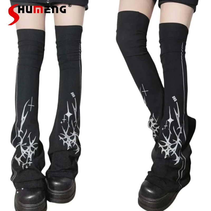 New Japanese Style Subculture Soft Girls Leg Warmers Millennium Harajuku Dark Pile Elephant Long Tube Legs Knee Socks For Women