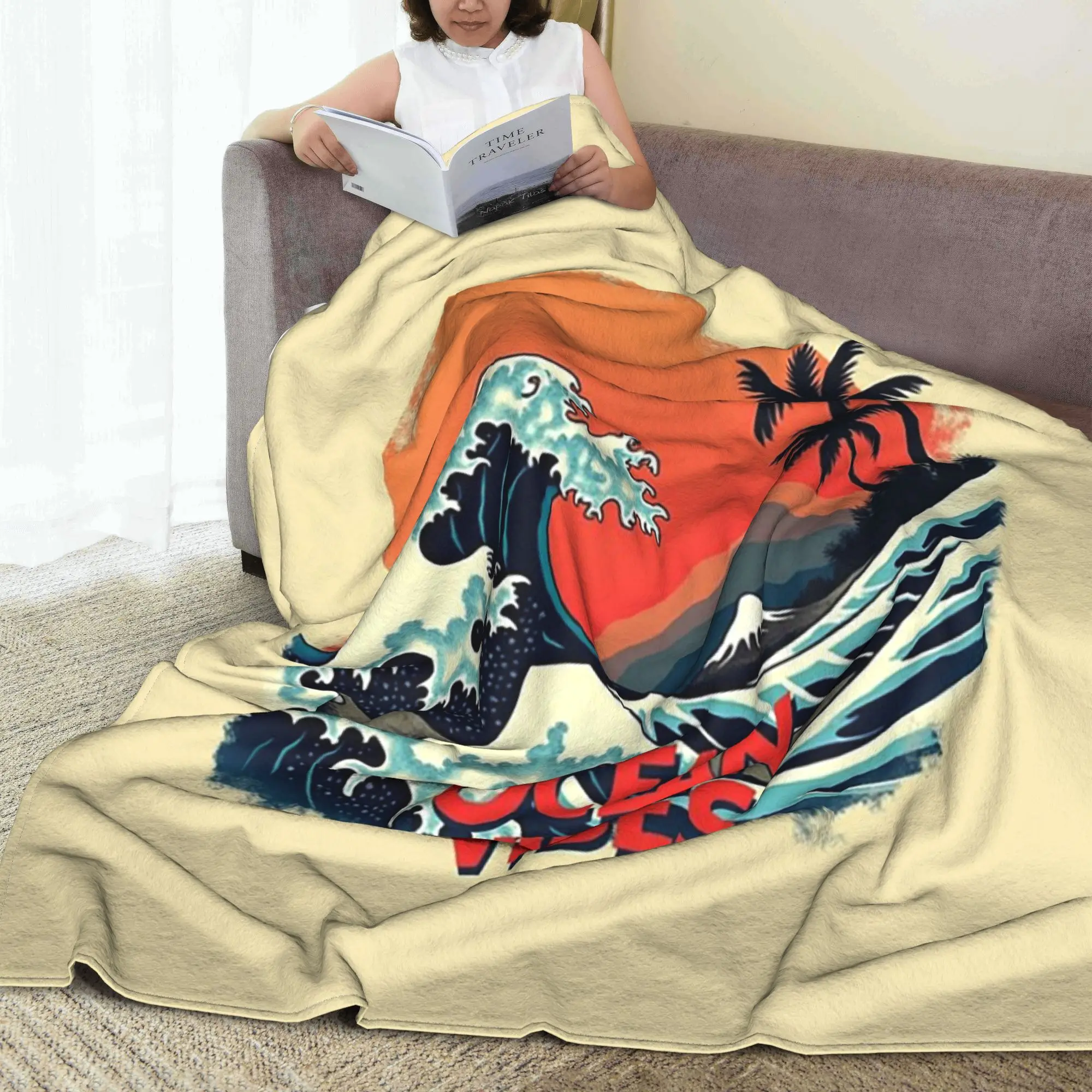 

ocean vibes Blankets Warm Flannel Sofa Throw Blanket for Couch Bedding Travel Throws Bedspread Quilt