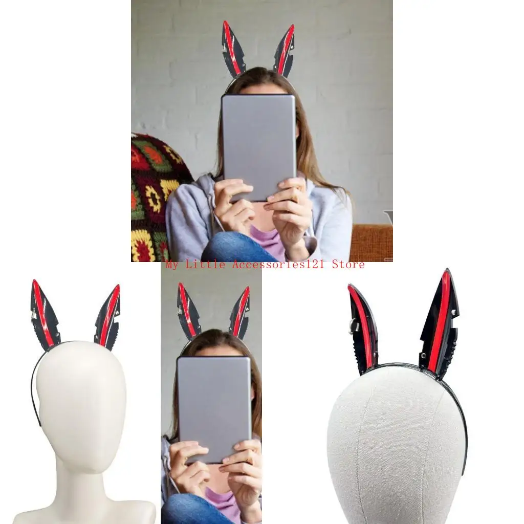 

Rivet Ears Headband for Halloween and Party Fun Comfortable Plastic Headpieces Costume Hair Accesories for Adults