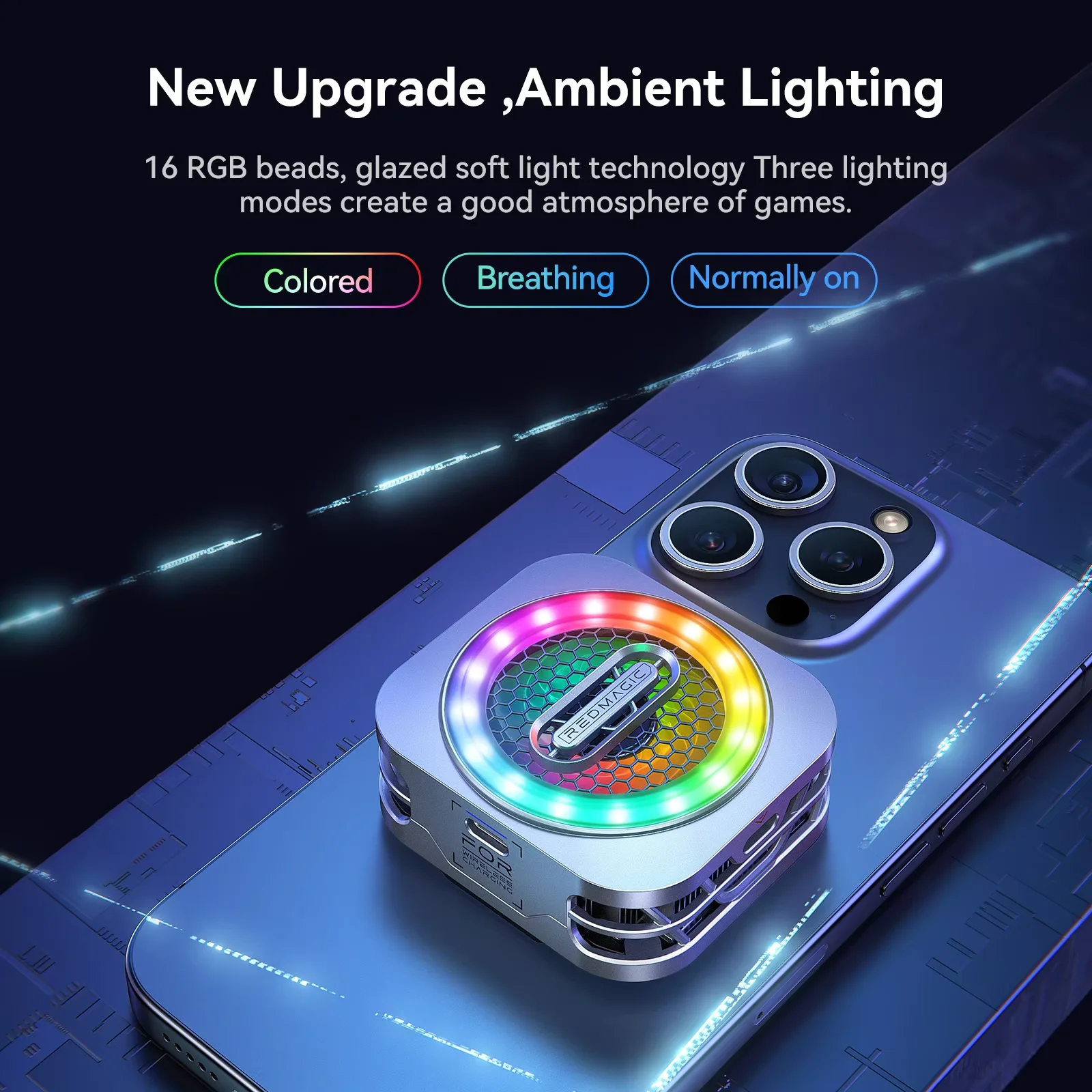 REDMAGIC VC Cooler 6 Pro Magnetic Phone Cooler for Games/Live Streaming for REDMAGIC 10 Pro iPhone 16 Pro Max Xiaomi 15