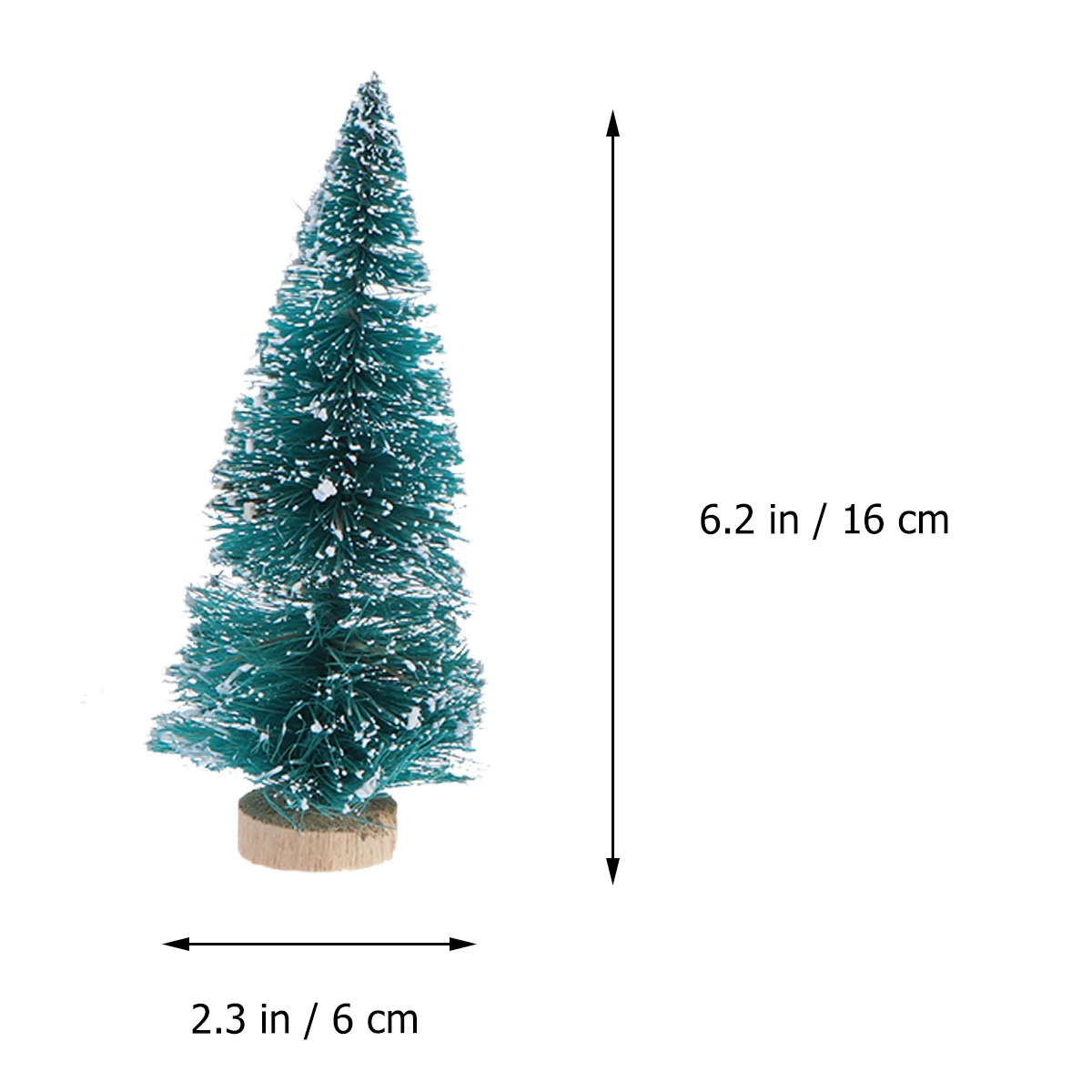 48Pcs Mini Christmas Tree Ornaments Sisal Snow Tasson Blue Green 35cm-160cm for Diorama Crafts Home Decoration