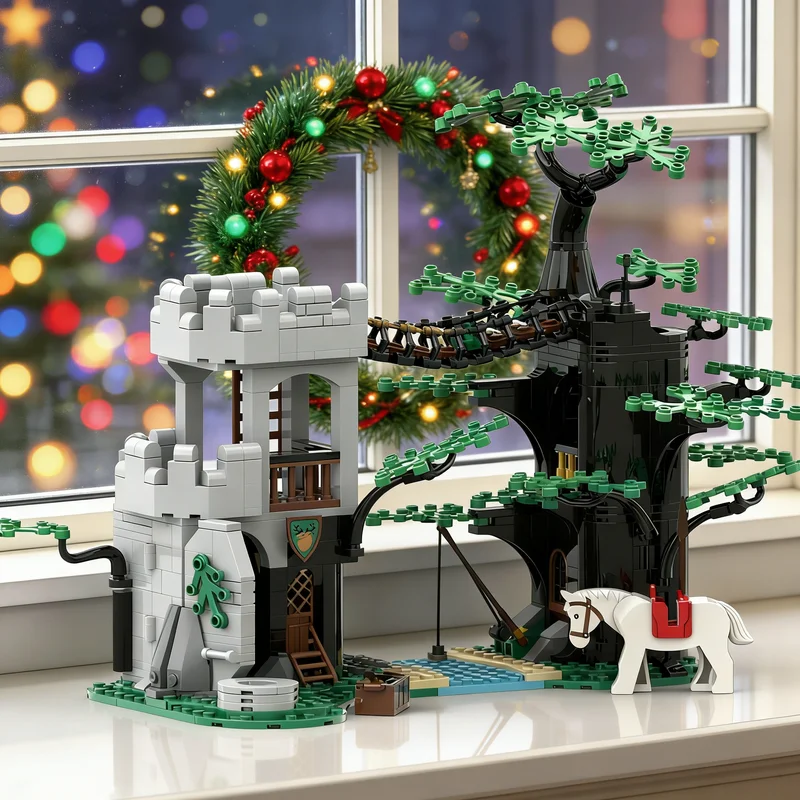

564pcs MOC Updated S Crossing Castle Forestmen Model Building Blocks DIY Gift Creative Collectible Display Decor Premium Adult