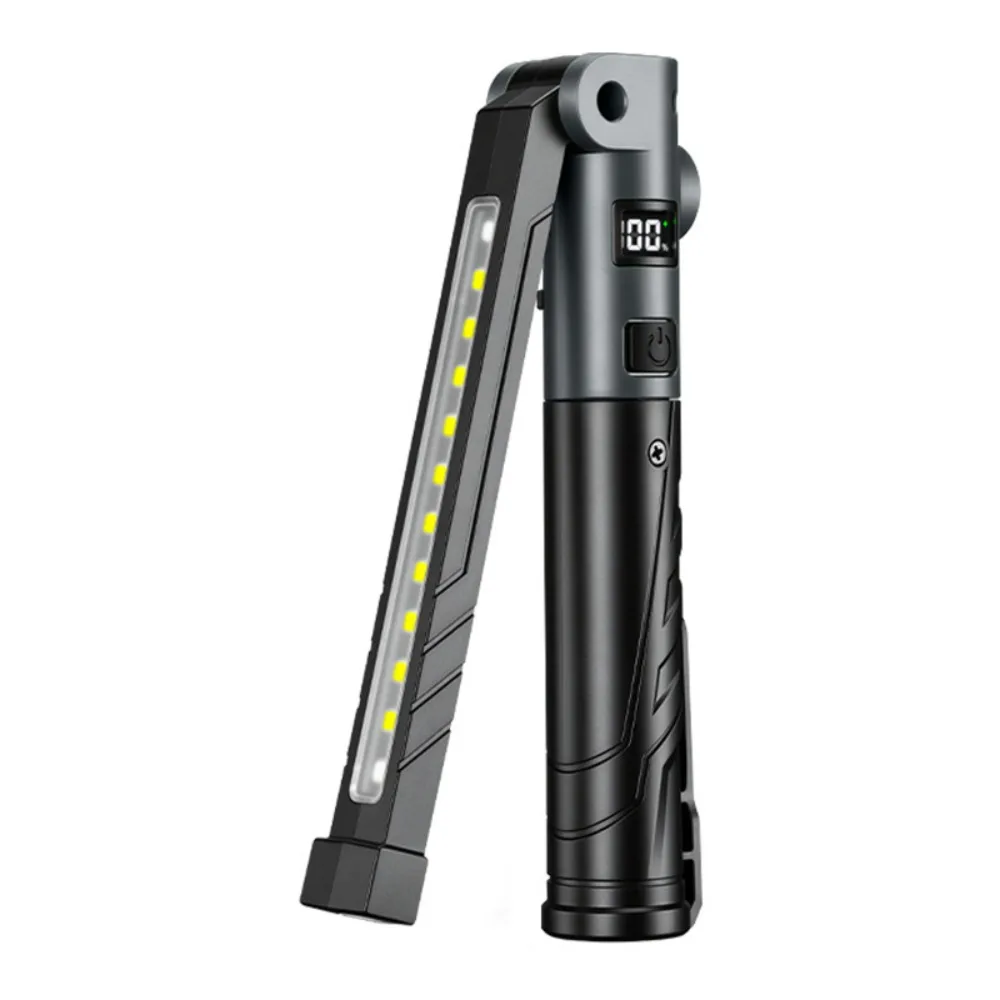 Super Bright High Lumen Rechargeable Flashlight - Foldable Portable Multifunctional Torch for Outdoor Auto Repair Long Lasting