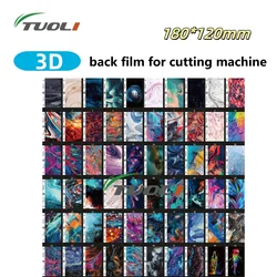 TUOLI 50pcs Mixed 3D Relief Back Cover Film Protector Skin Sticker Hydrogel Rear For Cutting Machine Embossed Color Back Sheet