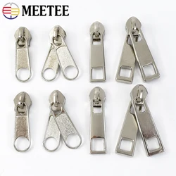 10/20Pcs Meetee 5# Nylon Zippers Slider Double-Sided Zipper Head for Jacket Pocket Tent Bag Luggage Zip Repair Accessories