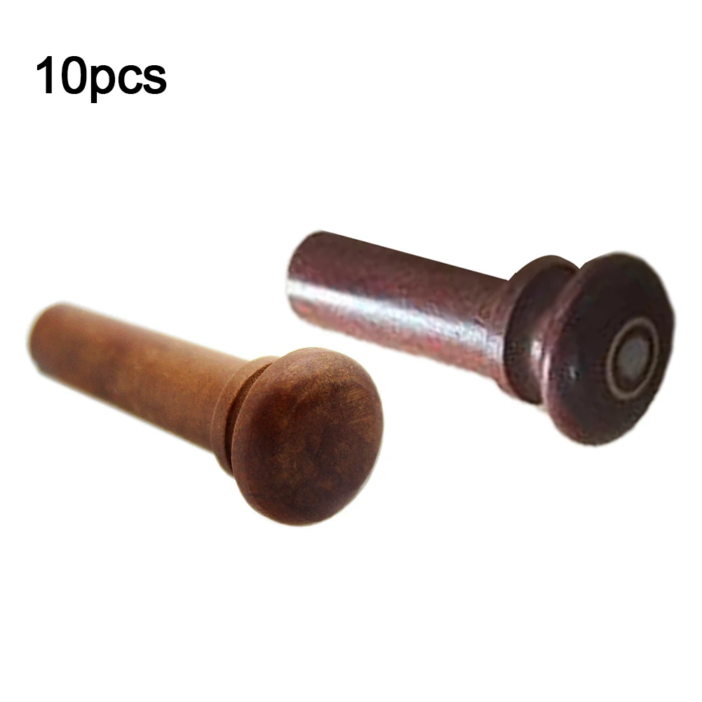 10pcs Violin Endpins 4/4/3/4 Fiddler Solid Wood Tail Nail Ebony Rosewood   Repairs Or Replacements Solid Wood Endpin Pegs