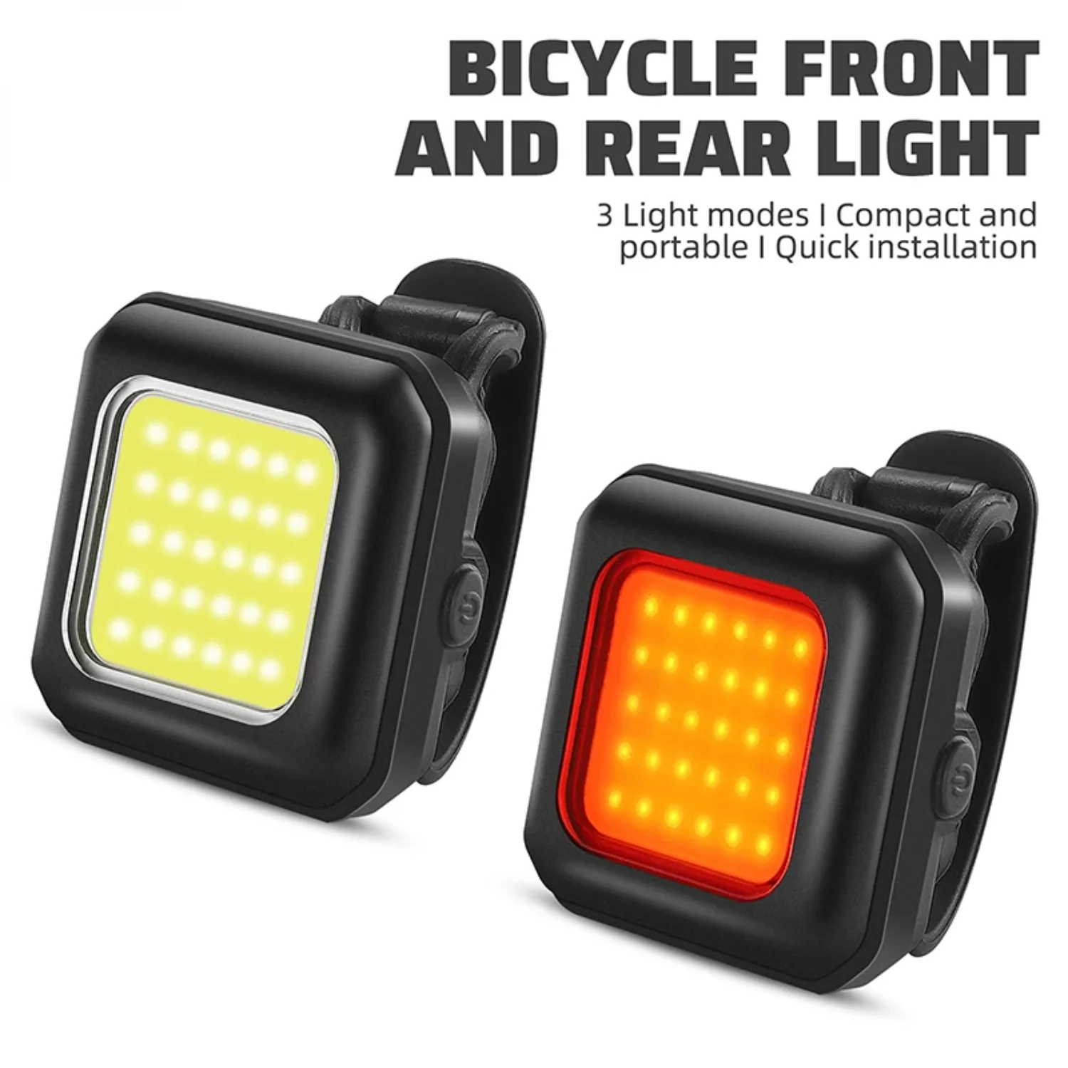 

Bicycle Front Rear Light Type-C Charge Headlight Light Waterproof Warning Cycling Taillight Lantern Bike Parts