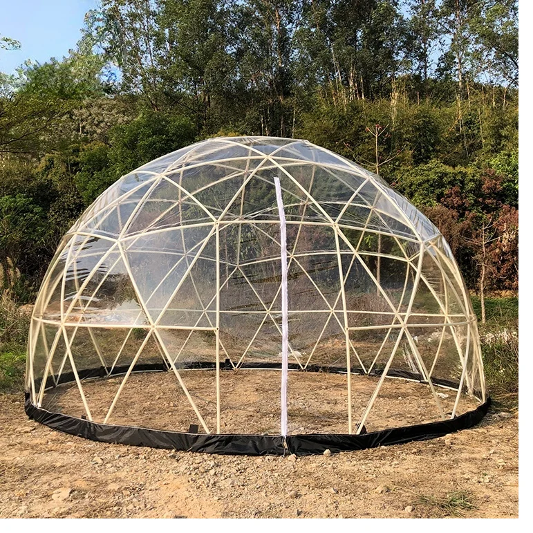 Dome Tent Camping Prefab Leshang Luxury Hotel Dome Tent Geodesic Glamping Tent