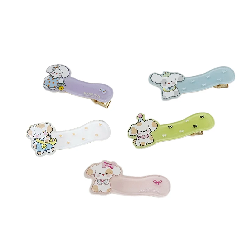 Neue kawaii Welpen Haars pange Pony Clip Kopf bedeckung niedlichen süßen Cartoon Enten schnabel Clip Haarnadel Haar Zubehör