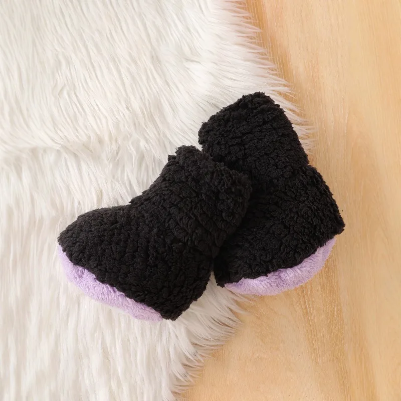Newborn Baby Black Purple Cat Romper Hooded Bodysuit Sleeveless Jumpsuit Onesie Toddler Warm Plush Winter Playsuit