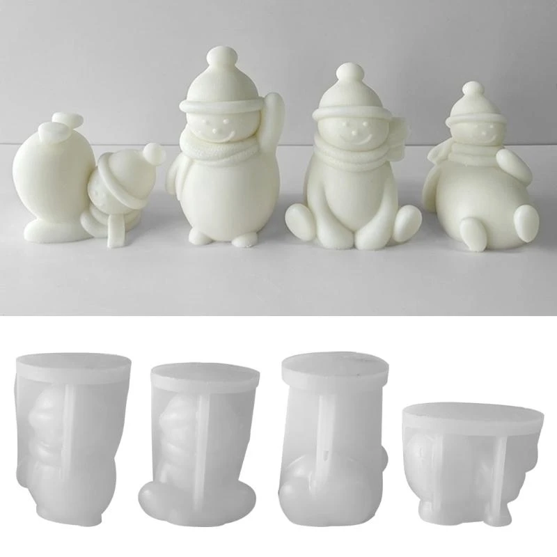 

3XUA милый снеговик в форме силиконовой плесень