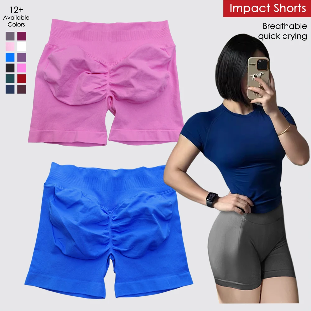 

Женские шорты для фитнеса с высокой талией, леггинсы для йоги с эффектом пуш-ап, спортивная одежда для интенсивных видов спорта, бега, велоспорта, тренажерного зала