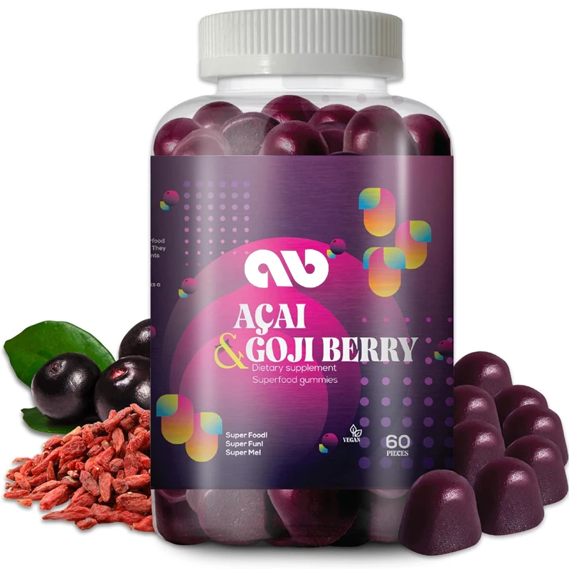 Acai&Goji Super Chewable Gummies - Restore Your Healthy Daily Life,Enhance Energy and Circulation-Contains Natural Plant Formula