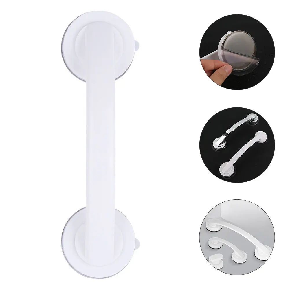 

Suction Cup Shower Handle Punch Free Durable ABS Support Grip Bar for Shower Bathroom Grab Bars for Elderly Seniors Safety Hand