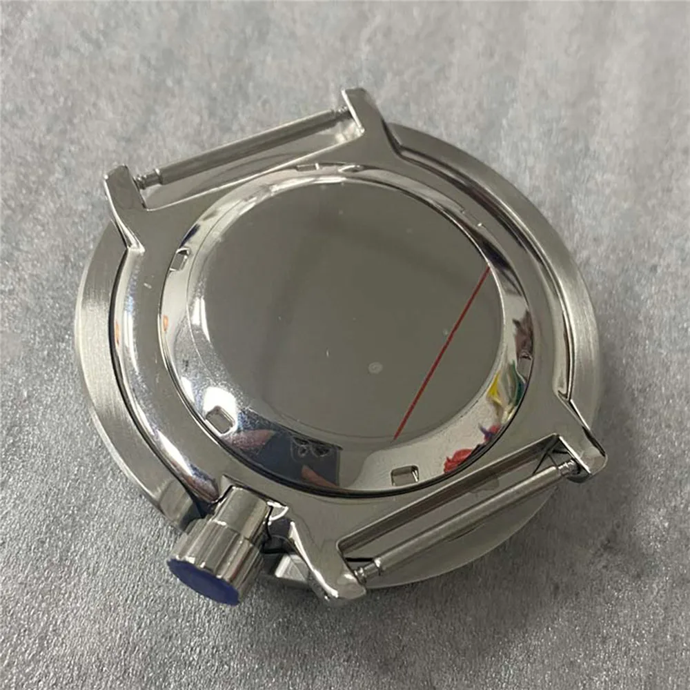 45mm Tuna Canned Watch Case Ceramic Bezel Mineral Glass Steel Shell White Inner Ring For NH35/NH36 Movement