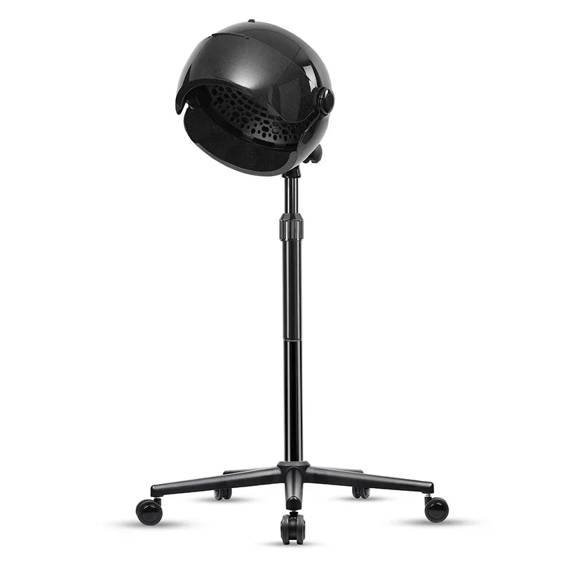 Hood Dryer with 3 Temperature Settings and Timer Function; Suitable for Hair Salons and Home Use; Height-Adjustable with Casters