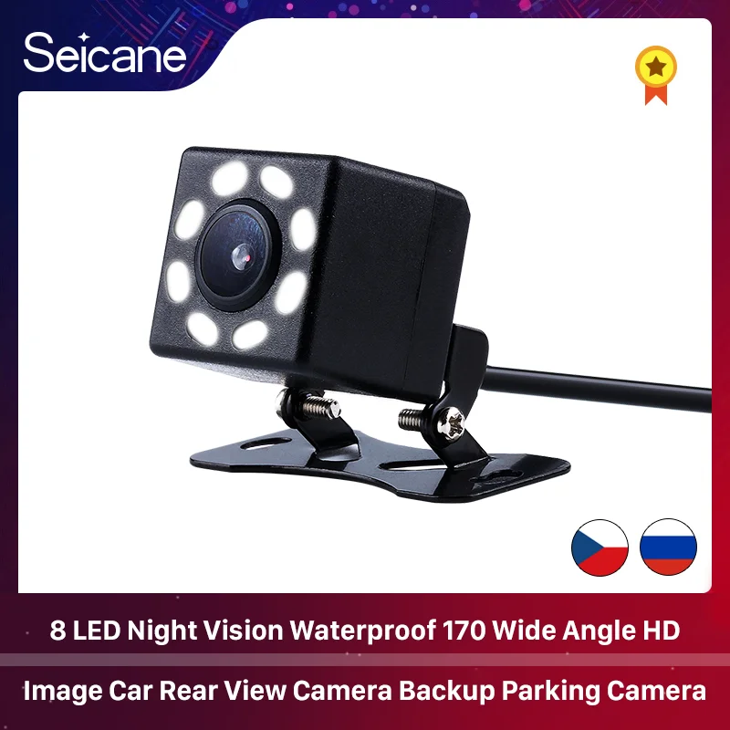 

Seicane Car Rear View Camera Backup Parking Camera 8 LED Night Vision Waterproof 170 Wide Angle HD Image