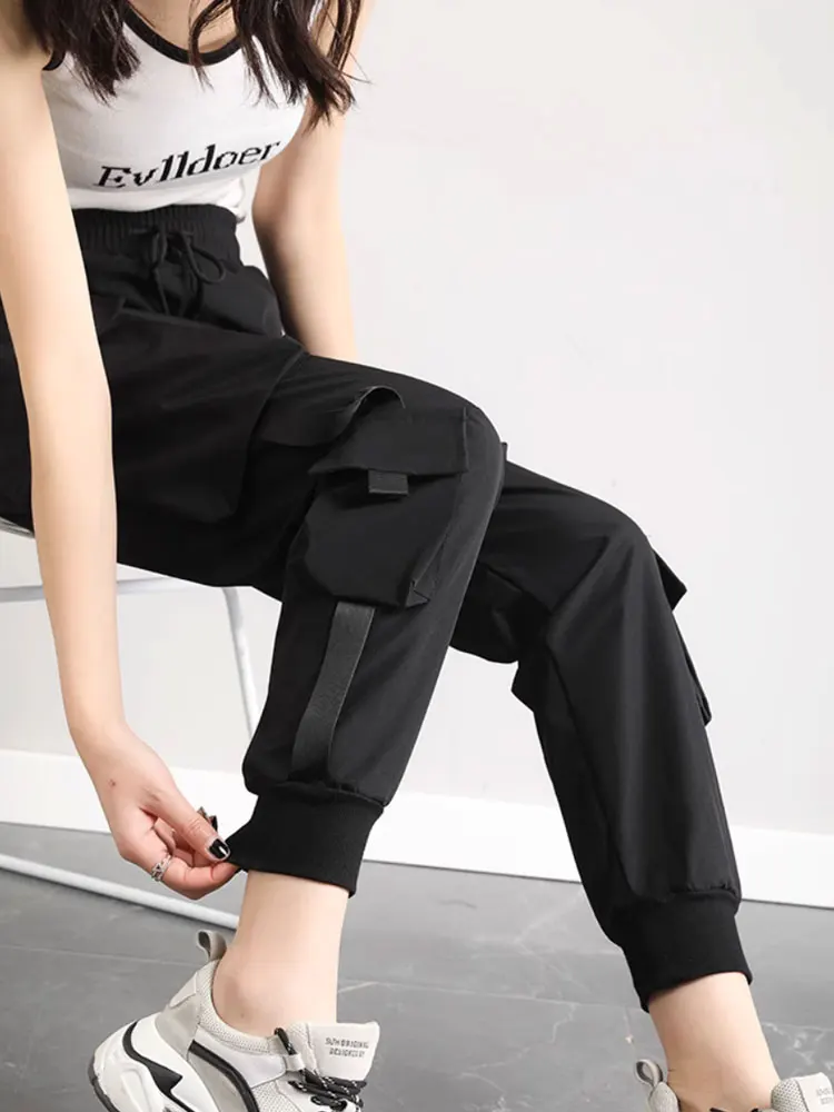 

Plus sizeworkwear pants women's new style ankle binding and assault pants high waisted sports and casual hip hop pants