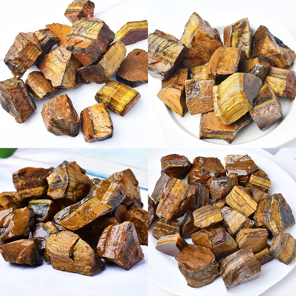 500g Natural Tiger Eye Raw Stone Unpolished Rough Crystal for Reiki Healing Meditation Home Decor Gift