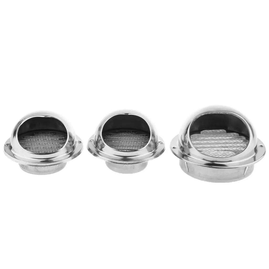 

Stainless Steel Round Wall Air Vent Ducting Cover Outlet Rainproof - 70mm