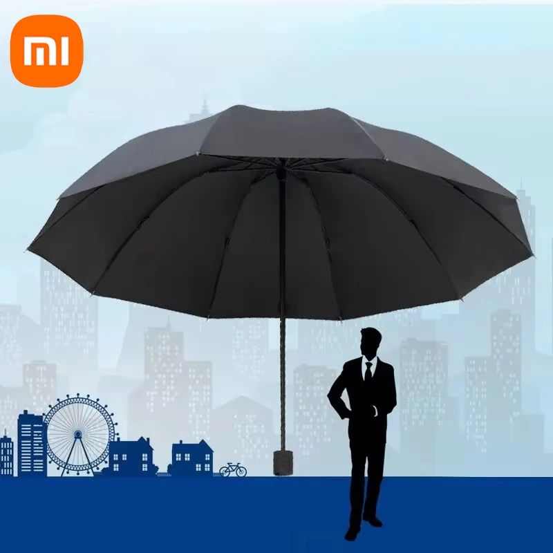 Xiaomi-Parapluie en Pati-bone de Haute Qualité, Imperméable, Coupe-Vent, Manuel, Grands Parapluies, Cadre Renforcé, Bain, 130, 51.18 cm, 2024 Pouces