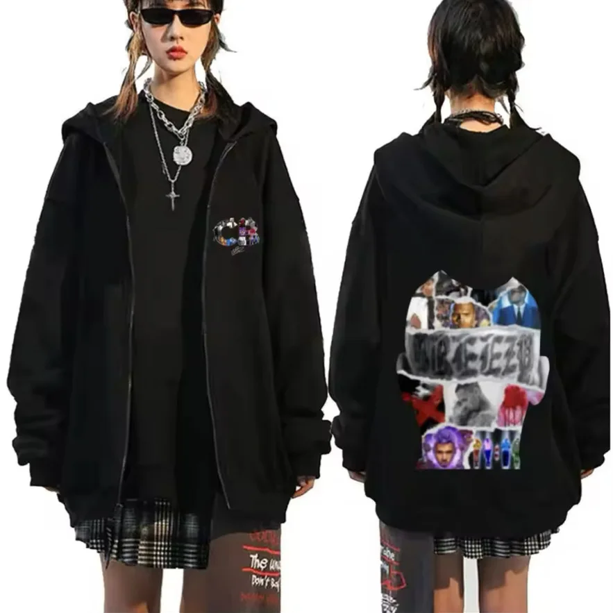 Cusized Couple à capuche longue Sve imprimé Cardigan à fermeture éclair hommes irt Design/Procing Service été 2025