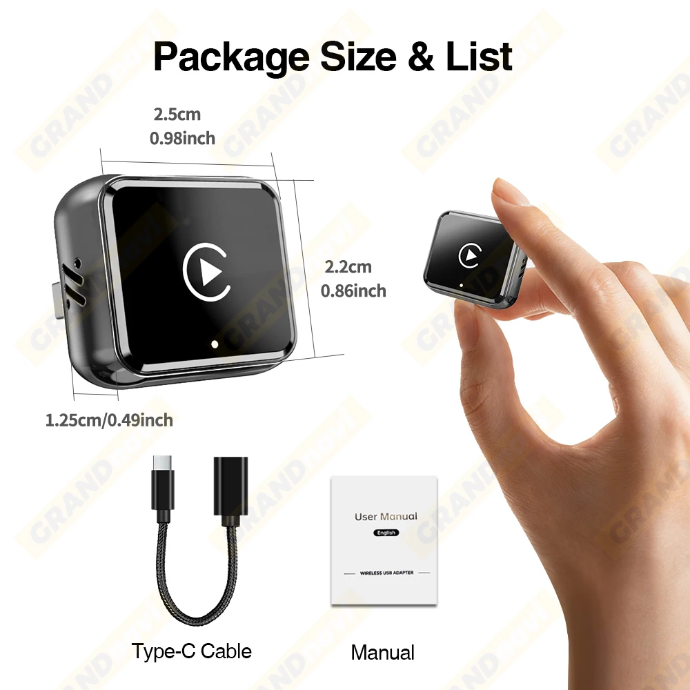 4-in-1 Dongle Kabelloser Carplay-Adapter USB Plug & Play WiFi Bluetooth für iPhone Carplay Airplay Android Auto Mirrorlink Verbindung – Detail 17