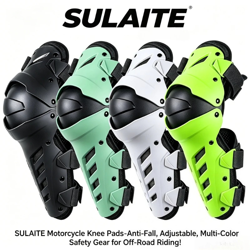 

SULAITE Motorcycle Knee Pads Anti-Fall Protective Gear MTB Motocross Adjustable Safety Guards Men Off Road Riding Multi Color