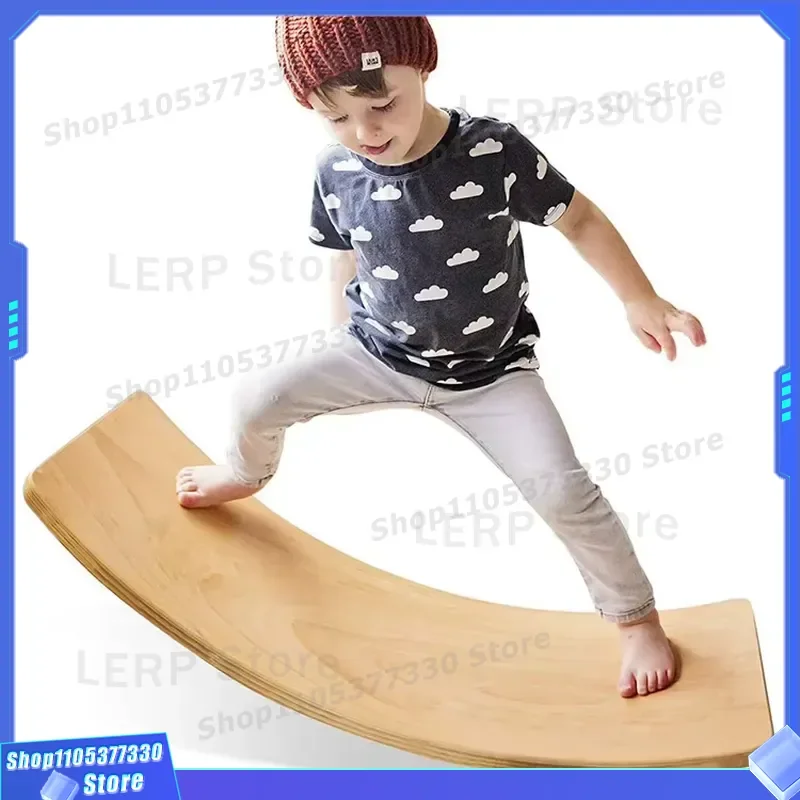 Customizable Color Wooden Balance Board for Kids Indoor Physical Exercise Educational Toy Improve Stability and Coordination