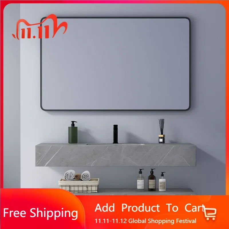 

Luxury Bathroom Cabinet Double-layer Slab Basin Combination Household Wall-mounted Washstand Organizer Vestidores Home Furniture