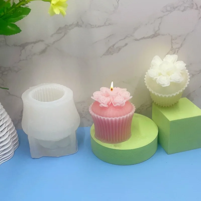 Seven Rose Paper Cups Cake Baking Decorative Silicone Mold diy Muffin Cup Aromatherapy Candle Silicone Mold