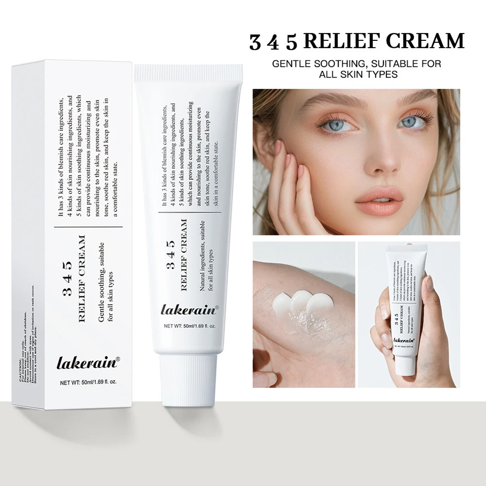 345 Intensives Repair Cream Acnes Relief Face Natuurlijke zachte vochtinbrengende crème Hydraterende voedende huidverzorging voor alle huidtypes