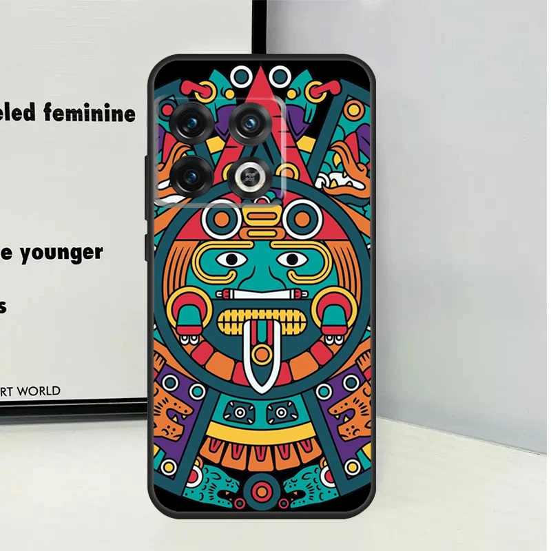 Aztec Calendar Mayan Native Stone For OnePlus 12 11 9 10 Pro 8T 9RT 10T 10R 12R OnePlus Nord CE 2 Lite 3 2T N10 N20 N200 Case