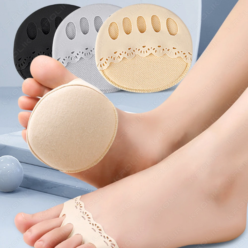 4/6Pcs Dämpfung Vorfuß Kissen frauen High Heels Halbe Einlegesohle Schmerzen Relief Fuß Pflege Dünne Atmungsaktive Unsichtbare sockliner
