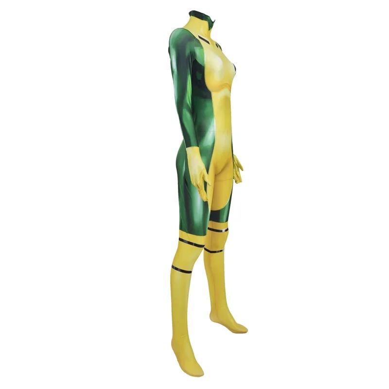 Disfraz de Rogue x-men traje de superhéroe Cosplay Halloween Zentai monos de fiesta @ 0Z *