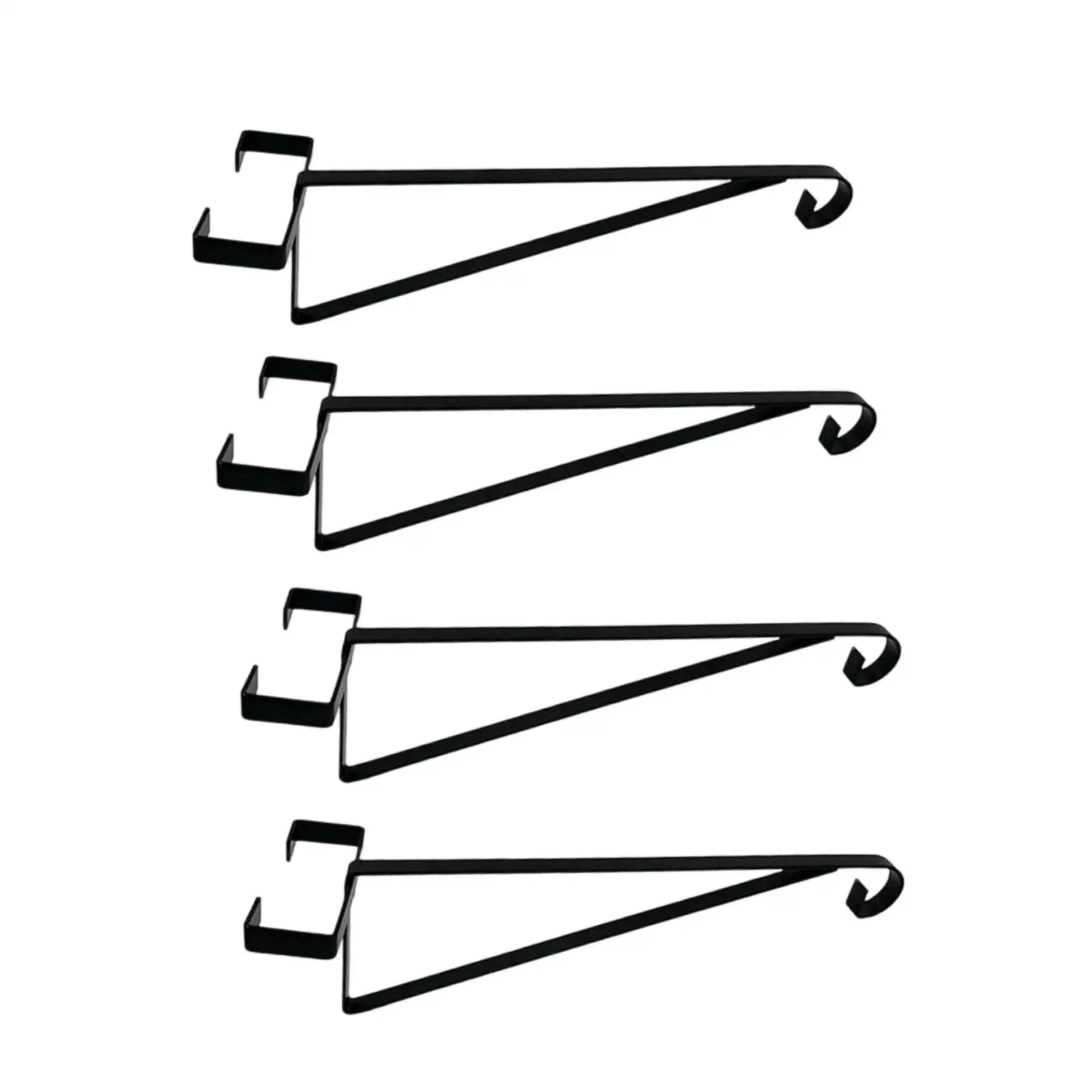 4x Wall Mount Flowerpot Racks Easy to Install Garden Hangers Decorative Flower Pot Holders Hanging Basket Holders Wall Brackets