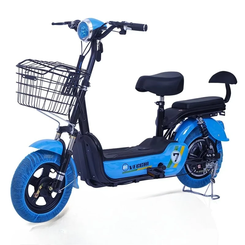 48V City Electric Bicycle With Carbon Steel Frame Two Wheels Dual Shock Absorber For Adult Daily Commuting
